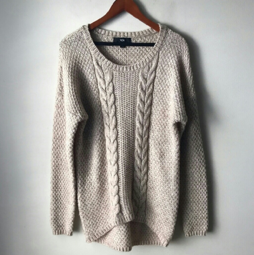 Beige Chunky Knit Sweater